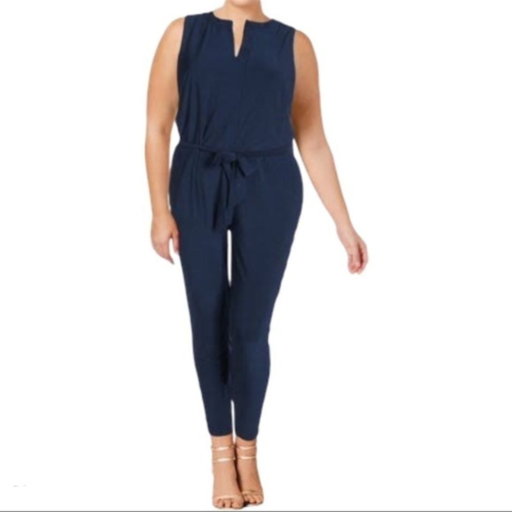 Ralph Lauren Navy Blue Sleeveless Nadalia Jumper -‎ Size Large
